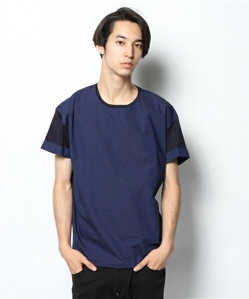 DIET BUTCHER（ダイエットブッチャー）の「DIET BUTCHER SLIM SKIN 別注 布帛×カットゆるＴ（Tシャツ/カットソー・メンズ・ホワイト/ブラック/ネイビー・FREE）」の11枚目の写真