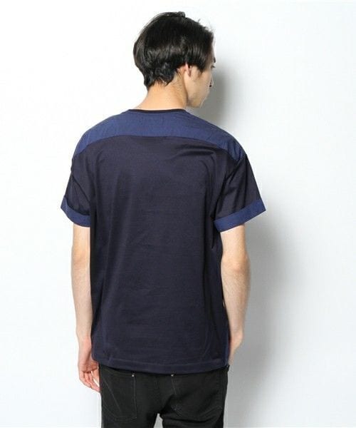 DIET BUTCHER（ダイエットブッチャー）の「DIET BUTCHER SLIM SKIN 別注 布帛×カットゆるＴ（Tシャツ/カットソー・メンズ・ホワイト/ブラック/ネイビー・FREE）」の6枚目の写真