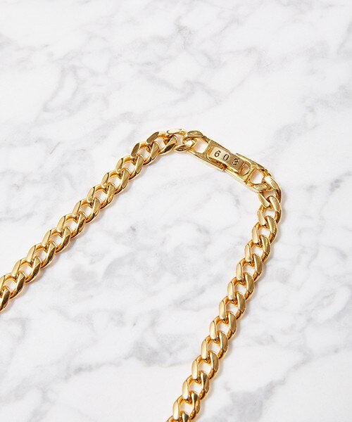 603(ロクマルサン)の「603 スモールフラットリンクチェーンネックレス(ネックレス・メンズ・シルバー/ゴールド・FREE)」の5枚目の写真