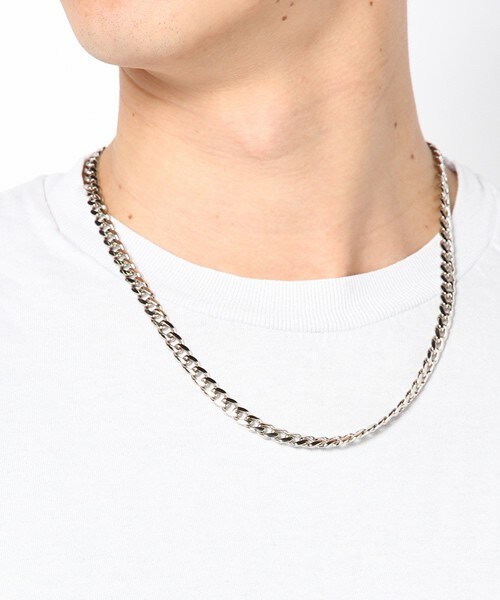 603(ロクマルサン)の「603 スモールフラットリンクチェーンネックレス(ネックレス・メンズ・シルバー/ゴールド・FREE)」の8枚目の写真