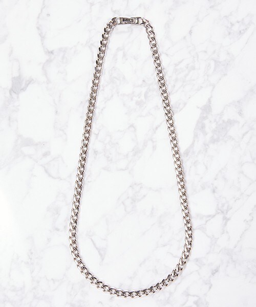 603(ロクマルサン)の「603 スモールフラットリンクチェーンネックレス(ネックレス・メンズ・シルバー/ゴールド・FREE)」の2枚目の写真