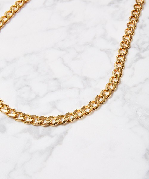 603(ロクマルサン)の「603 スモールフラットリンクチェーンネックレス(ネックレス・メンズ・シルバー/ゴールド・FREE)」の6枚目の写真