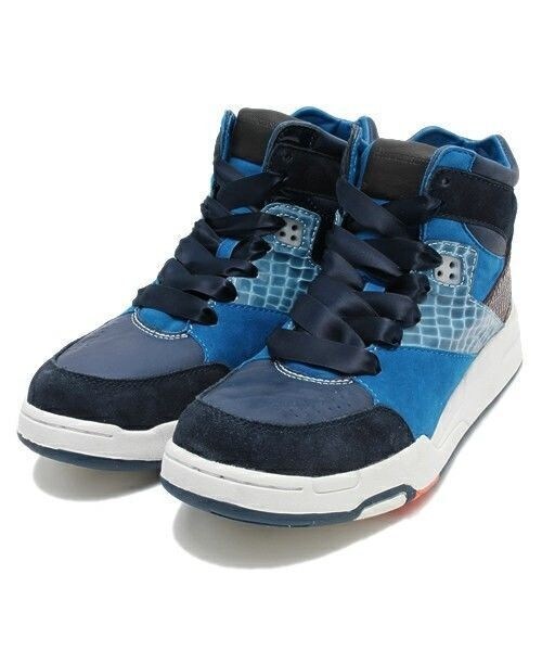 DIET BUTCHER（ダイエットブッチャー）の「DIET  BUTCHER  SLIM  SKIN　middle cut sneaker（スニーカー・メンズ・ブラック/ブルー・8/9/10）」の3枚目の写真