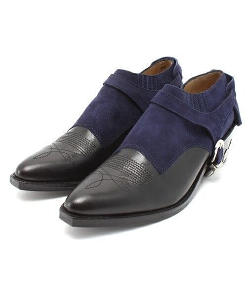 TOGA PULLA（トーガ　プルラ）の「TOGA Suede cowboy shoes（その他シューズ・レディース・ブラック/ネイビー・36/37/38）」の2枚目の写真