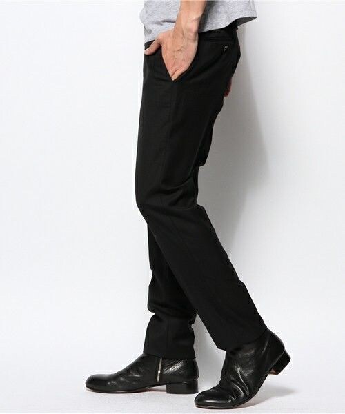 MID by MIDWEST（ミッド バイ ミッドウエスト）の「MID by MIDWEST  スリムウールカシミヤパンツ（スラックス・メンズ・ブラック・1/2/3）」の3枚目の写真