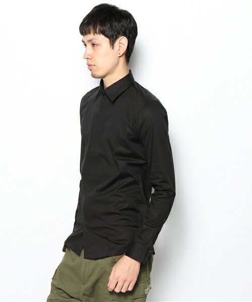 MID by MIDWEST（ミッド バイ ミッドウエスト）の「MID by MIDWEST レギュラーストレッチシャツ（シャツ/ブラウス・メンズ・ホワイト/ブラック/ネイビー・1/2/3）」の5枚目の写真