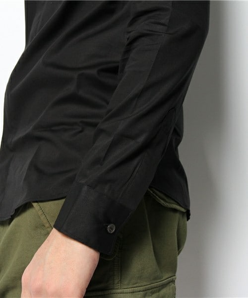 MID by MIDWEST（ミッド バイ ミッドウエスト）の「MID by MIDWEST レギュラーストレッチシャツ（シャツ/ブラウス・メンズ・ホワイト/ブラック/ネイビー・1/2/3）」の8枚目の写真