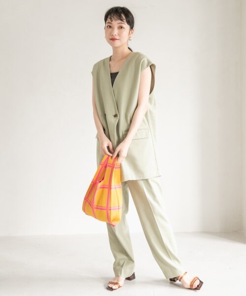 LOWRYS FARM(ローリーズファーム)の「マルシェBAG(バッグ・チェッカーフラッグ/イエローチェック/グリーンチェック/ハート/チドリ)」の7枚目の写真