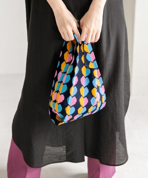 LOWRYS FARM(ローリーズファーム)の「マルシェBAG(バッグ・チェッカーフラッグ/イエローチェック/グリーンチェック/ハート/チドリ)」の4枚目の写真