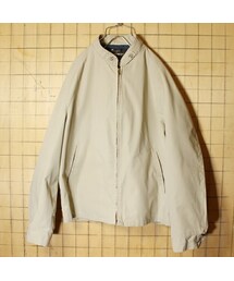 --（--）の「60s 70s USA製 Sears スイングトップ コットン ジャケット ベージュ メンズL相当 チンスト ナイロンライナー付 アメリカ古着（ブルゾン）」