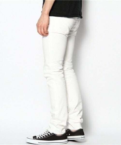DIET BUTCHER（ダイエットブッチャー）の「DIET  BUTCHER  SLIM  SKIN スキニーストレッチパンツ（デニムパンツ・メンズ・ホワイト/ダークブルー・1/2/3）」の3枚目の写真