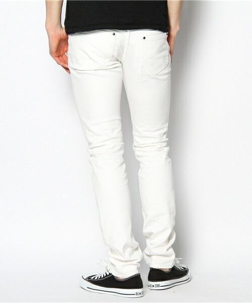 DIET BUTCHER（ダイエットブッチャー）の「DIET  BUTCHER  SLIM  SKIN スキニーストレッチパンツ（デニムパンツ・メンズ・ホワイト/ダークブルー・1/2/3）」の4枚目の写真