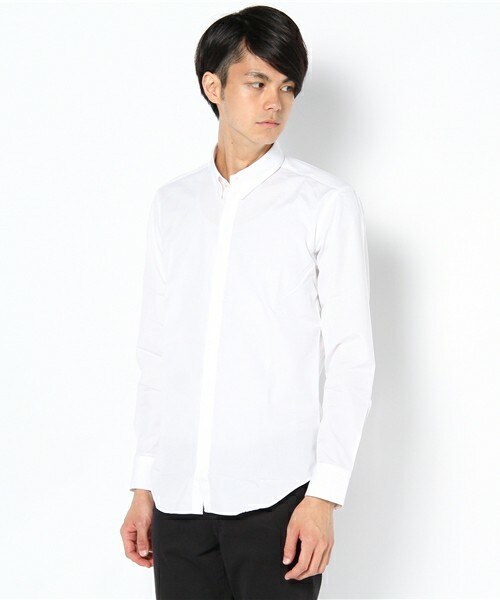 JOHN LAWRENCE SULLIVAN（ジョンローレンスサリバン）の「JOHN LAWRENCE SULLIVAN　レギュラーショートシャツ（シャツ/ブラウス・メンズ・ホワイト/ブラック/ネイビー・34/36/38/40）」の5枚目の写真