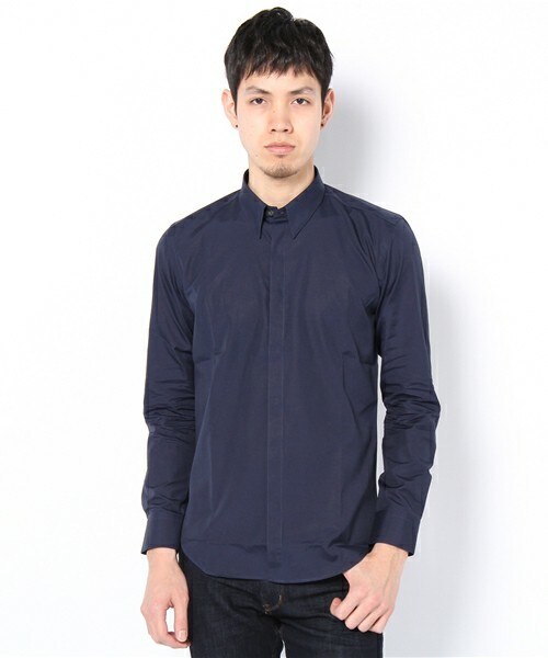 JOHN LAWRENCE SULLIVAN（ジョンローレンスサリバン）の「JOHN LAWRENCE SULLIVAN　レギュラーショートシャツ（シャツ/ブラウス・メンズ・ホワイト/ブラック/ネイビー・34/36/38/40）」の4枚目の写真