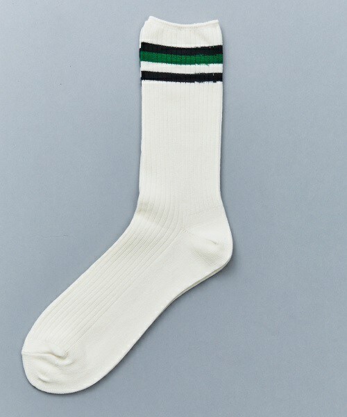 603（ロクマルサン）の「603 トラッドラインソックス（ソックス/靴下・メンズ・ブラック/グリーン/ローズ・FREE）」の3枚目の写真
