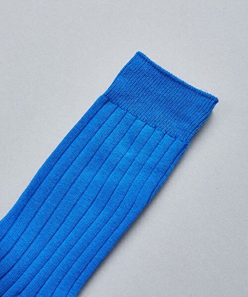 603（ロクマルサン）の「603 無地×リブクルーソックス（ソックス/靴下・メンズ・オフホワイト/ブラック/ブルー/ネイビー/イエロー/ローズ/オレンジ・FREE）」の13枚目の写真