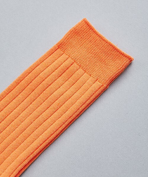 603（ロクマルサン）の「603 無地×リブクルーソックス（ソックス/靴下・メンズ・オフホワイト/ブラック/ブルー/ネイビー/イエロー/ローズ/オレンジ・FREE）」の9枚目の写真