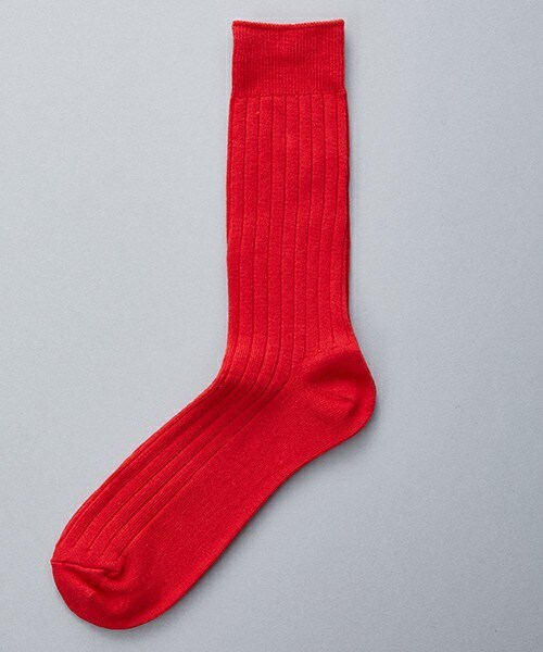 603（ロクマルサン）の「603 無地×リブクルーソックス（ソックス/靴下・メンズ・オフホワイト/ブラック/ブルー/ネイビー/イエロー/ローズ/オレンジ・FREE）」の6枚目の写真
