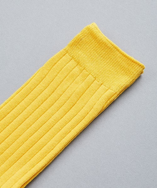 603（ロクマルサン）の「603 無地×リブクルーソックス（ソックス/靴下・メンズ・オフホワイト/ブラック/ブルー/ネイビー/イエロー/ローズ/オレンジ・FREE）」の14枚目の写真