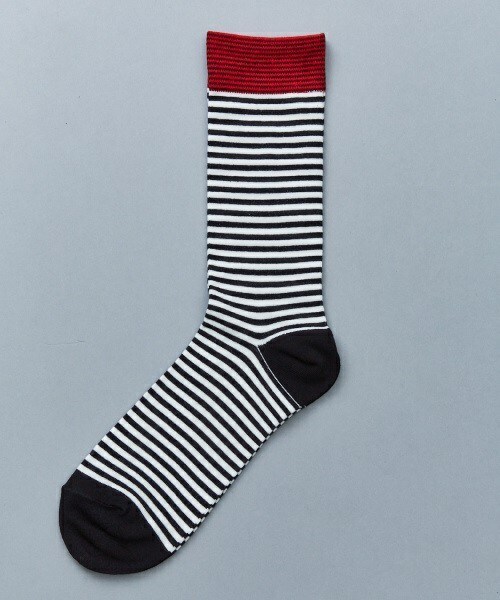 603（ロクマルサン）の「603 ボーダーソックス（ソックス/靴下・メンズ・ブルー/イエロー/レッド・FREE）」の3枚目の写真