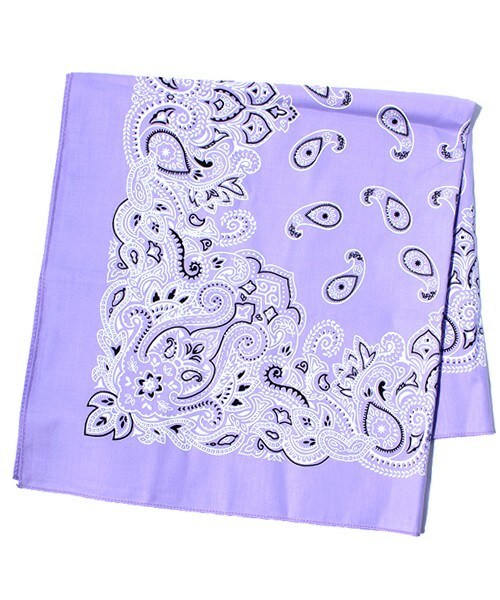 603（ロクマルサン）の「603 バンダナ（バンダナ/スカーフ・レディース・ブラック/ライトグリーン/モスグリーン/ネイビー/パープル/ピンク/レッド/オレンジ・FREE）」の5枚目の写真