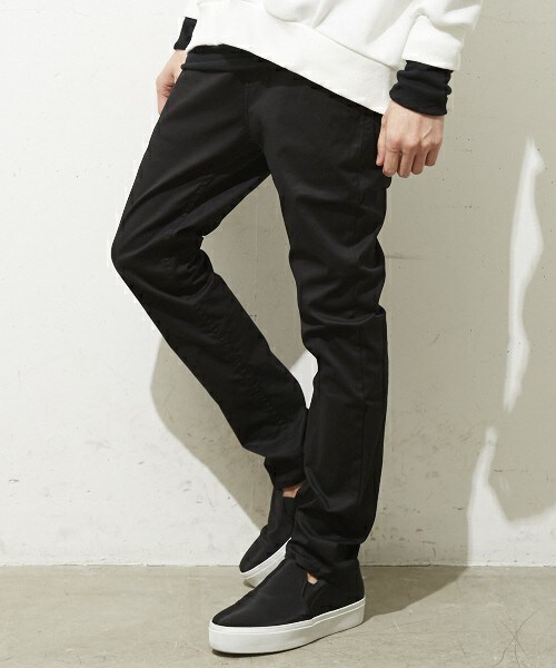 DIET BUTCHER（ダイエットブッチャー）の「DIET BUTCHER SLIM SKIN×MIDWEST 【別注】ルーズフィットパンツ（デニムパンツ・メンズ・ブラック/ベージュ/ネイビー・1/2/3）」の4枚目の写真