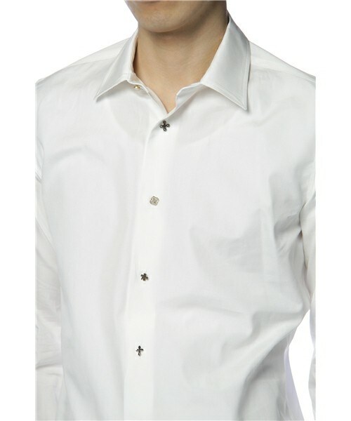 603（ロクマルサン）の「603　チャームボタンシャツ（シャツ/ブラウス・メンズ・ホワイト/ブラック・40/42/44）」の8枚目の写真