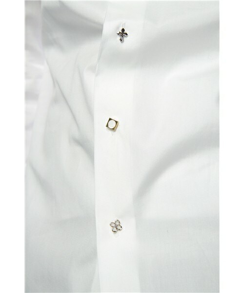 603（ロクマルサン）の「603　チャームボタンシャツ（シャツ/ブラウス・メンズ・ホワイト/ブラック・40/42/44）」の10枚目の写真