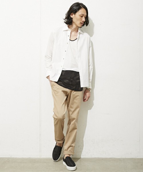 603（ロクマルサン）の「603　チャームボタンシャツ（シャツ/ブラウス・メンズ・ホワイト/ブラック・40/42/44）」の4枚目の写真