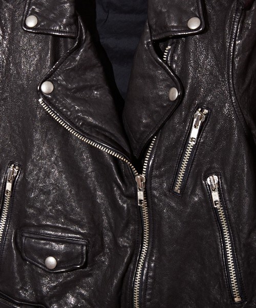 603(ロクマルサン)の「603 ラムレザーライダースJKT(ライダースジャケット・レディース・ブラック/ブルー/ネイビー/ワイン・SMALL/MEDIUM)」の8枚目の写真