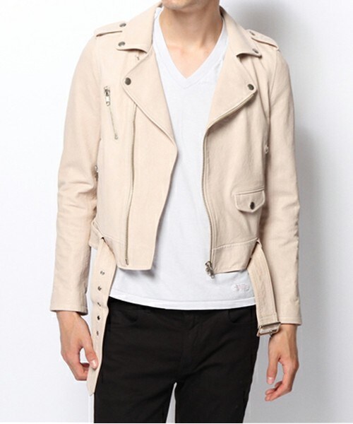 603(ロクマルサン)の「603 ラムレザーライダースJKT(ライダースジャケット・メンズ・オフホワイト/ブラック/ブルー/ネイビー/ワイン・SMALL/MEDIUM/LARGE)」の2枚目の写真