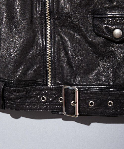 603(ロクマルサン)の「603 ラムレザーライダースJKT(ライダースジャケット・メンズ・オフホワイト/ブラック/ブルー/ネイビー/ワイン・SMALL/MEDIUM/LARGE)」の10枚目の写真