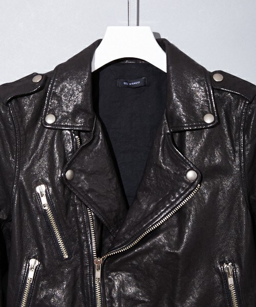 603(ロクマルサン)の「603 ラムレザーライダースJKT(ライダースジャケット・メンズ・オフホワイト/ブラック/ブルー/ネイビー/ワイン・SMALL/MEDIUM/LARGE)」の8枚目の写真