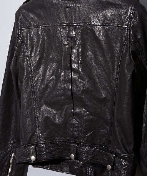 603(ロクマルサン)の「603 ラムレザーライダースJKT(ライダースジャケット・メンズ・オフホワイト/ブラック/ブルー/ネイビー/ワイン・SMALL/MEDIUM/LARGE)」の12枚目の写真