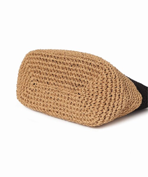 LE TALON（ルタロン）の「《予約》LE TALON ウッドハンドルペーパートート◆（バッグ・ブラック/(001)/フリー/在庫あり）」の5枚目の写真