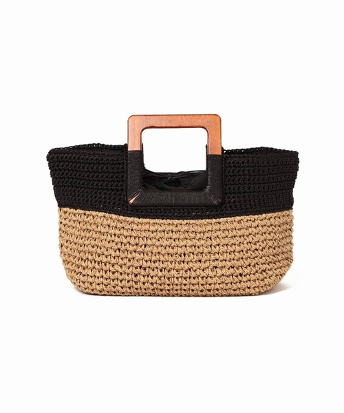 LE TALON（ルタロン）の「《予約》LE TALON ウッドハンドルペーパートート◆（バッグ・ブラック/(001)/フリー/在庫あり）」の12枚目の写真