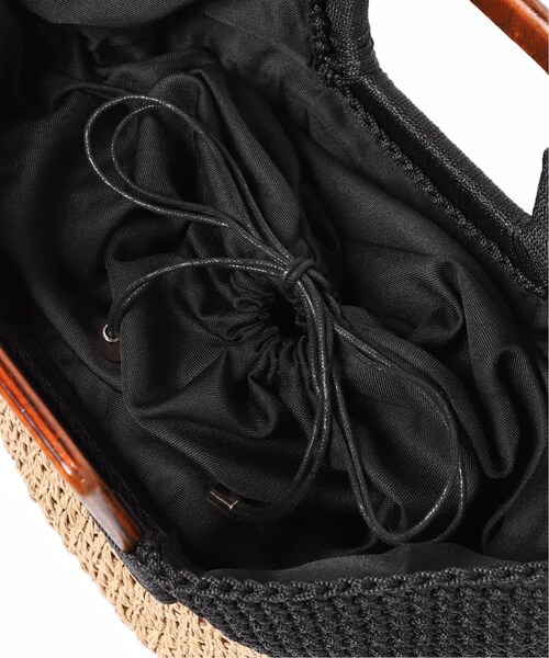 LE TALON（ルタロン）の「《予約》LE TALON ウッドハンドルペーパートート◆（バッグ・ブラック/(001)/フリー/在庫あり）」の7枚目の写真