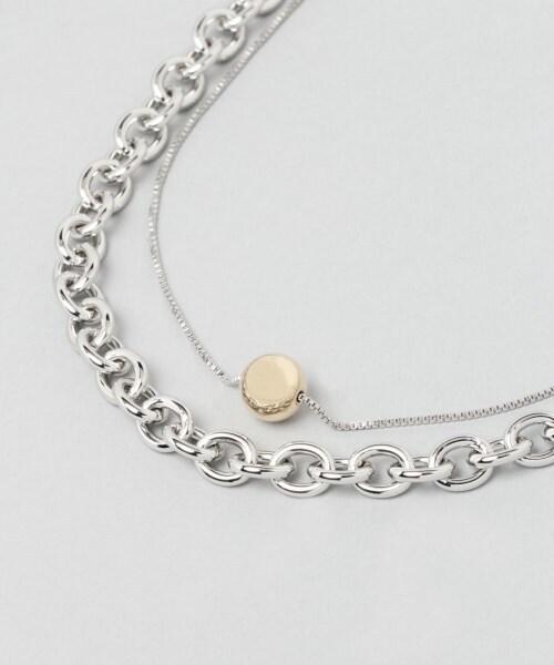 JEANASIS（ジーナシス）の「マルチWAYボールネックレス（アクセサリー・シルバー()/ゴールド()）」の4枚目の写真