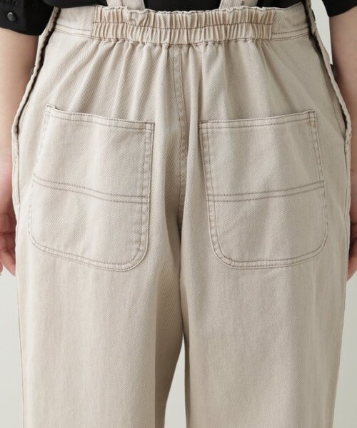 OUTLET（アウトレット）の「10ozデニム×カラーツイルサロペット（オールインワン・サロペット・レディース・ベージュ/ワンウォッシュ・FREE）」の18枚目の写真