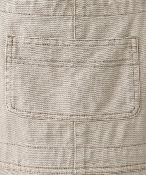 OUTLET（アウトレット）の「10ozデニム×カラーツイルサロペット（オールインワン・サロペット・レディース・ベージュ/ワンウォッシュ・FREE）」の21枚目の写真