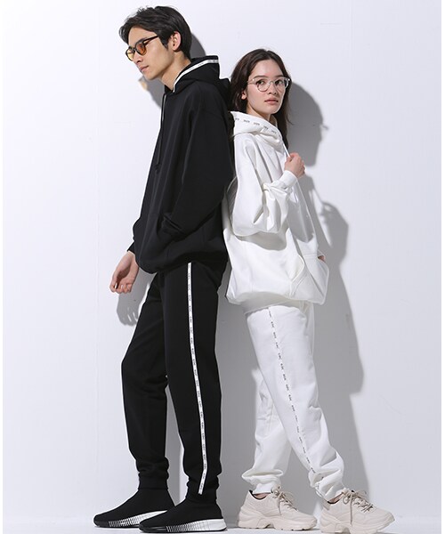 GDC（ジーディーシー）の「LOGO PIPING SWEAT PANTS（パンツ・メンズ・BLACK/WHITE・ONE SIZE）」の7枚目の写真