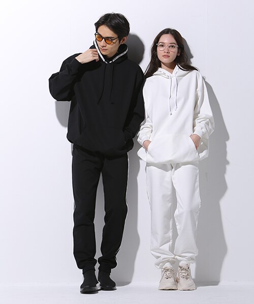 GDC（ジーディーシー）の「LOGO PIPING SWEAT PANTS（パンツ・メンズ・BLACK/WHITE・ONE SIZE）」の8枚目の写真