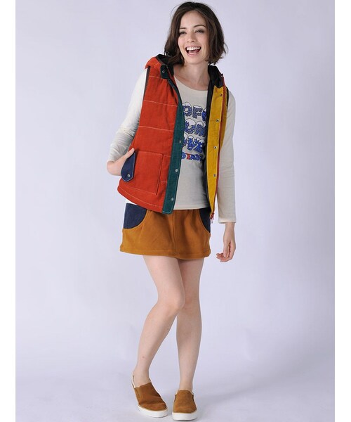 BEAVER（ビーバー）の「MANA-W-S CORDUROY VE（トップス・レディース・CRAZY/D/GREEN・M）」の12枚目の写真