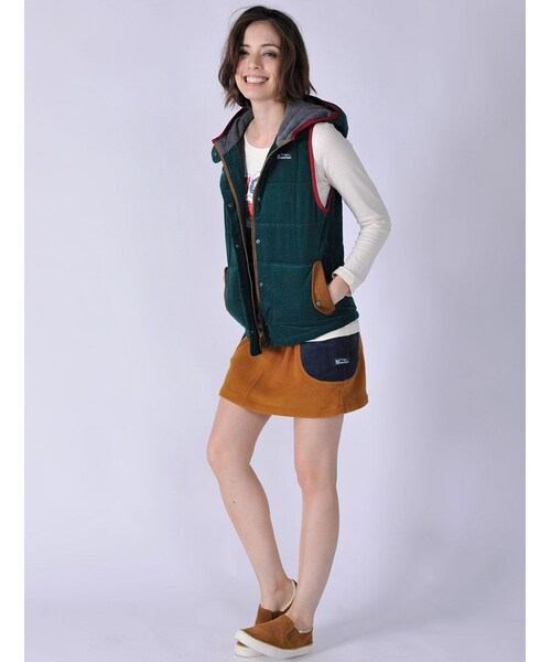 BEAVER（ビーバー）の「MANA-W-S CORDUROY VE（トップス・レディース・CRAZY/D/GREEN・M）」の3枚目の写真