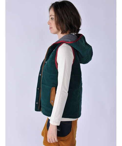BEAVER（ビーバー）の「MANA-W-S CORDUROY VE（トップス・レディース・CRAZY/D/GREEN・M）」の4枚目の写真