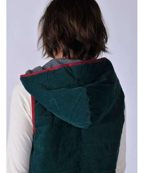 BEAVER（ビーバー）の「MANA-W-S CORDUROY VE（トップス・レディース・CRAZY/D/GREEN・M）」の10枚目の写真
