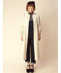 w closet | コーデュロイボリューム袖シャツワンピース(その他)