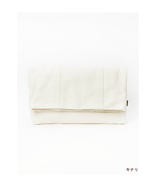 w closet（ダブルクローゼット）の「キャンバスクラッチバッグ（バッグ・レディース・グレー×ネイビー/キナリ/ネイビー・FREE）」の2枚目の写真