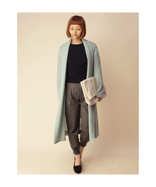 w closet（ダブルクローゼット）の「キャンバスクラッチバッグ（バッグ・レディース・グレー×ネイビー/キナリ/ネイビー・FREE）」の9枚目の写真