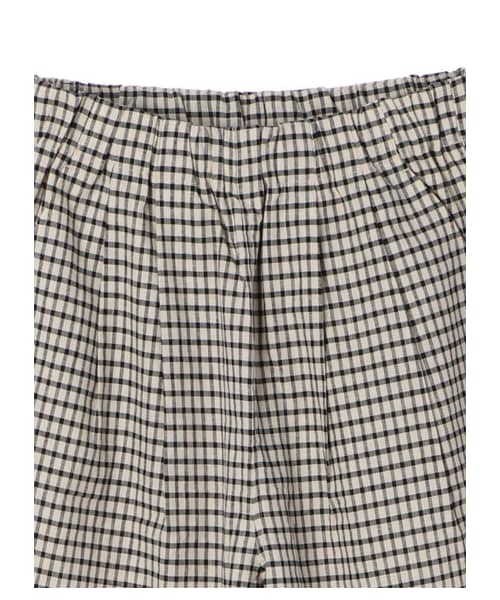 earth music&ecology（アースミュージックアンドエコロジー）の「フレンチリネンブレンドパンツ（パンツ・ダークネイビー/ギンガムチェック/エクリュ・F）」の3枚目の写真